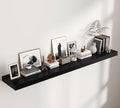 72 Inch Long Floating Shelves , 12"D Wood Grain Black Finish