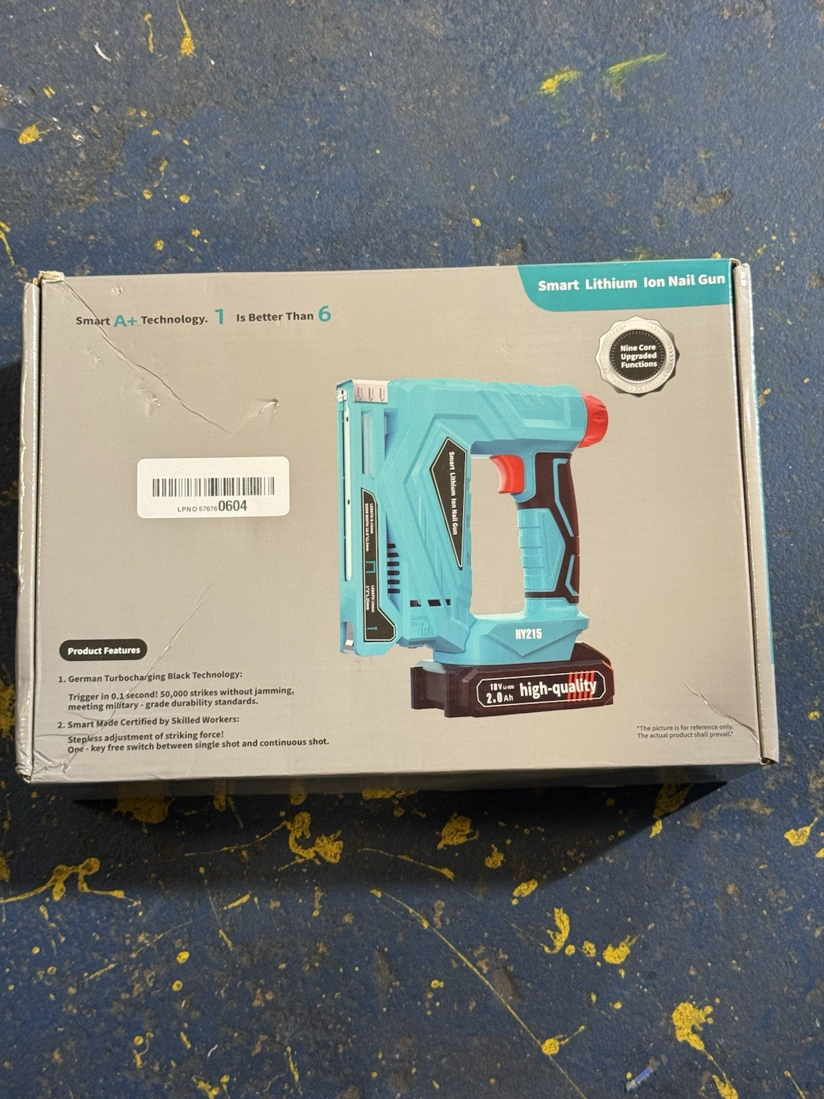 HY215 Smart Lithium Ion Nail Gun Model HY215 18V 2.0Ah Cordless