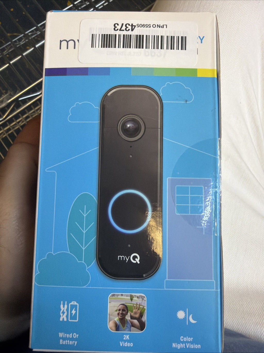 myQ Video Doorbell | 2K Camera, Battery/Wired, Night Vision, Black