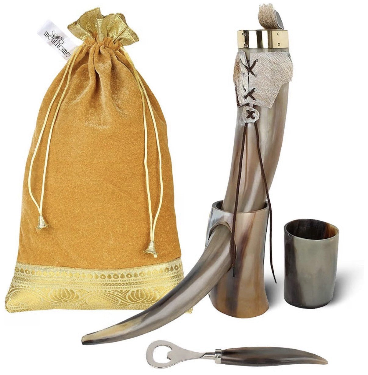 Viking Drinking Horn-Set of 4| Viking Gift for Men and Women| Unique & Hand Craf