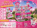 New Dreamhouse Pool Party Doll House with 4 Story Slide 4-5 7-8 Year Old 2 Dolls