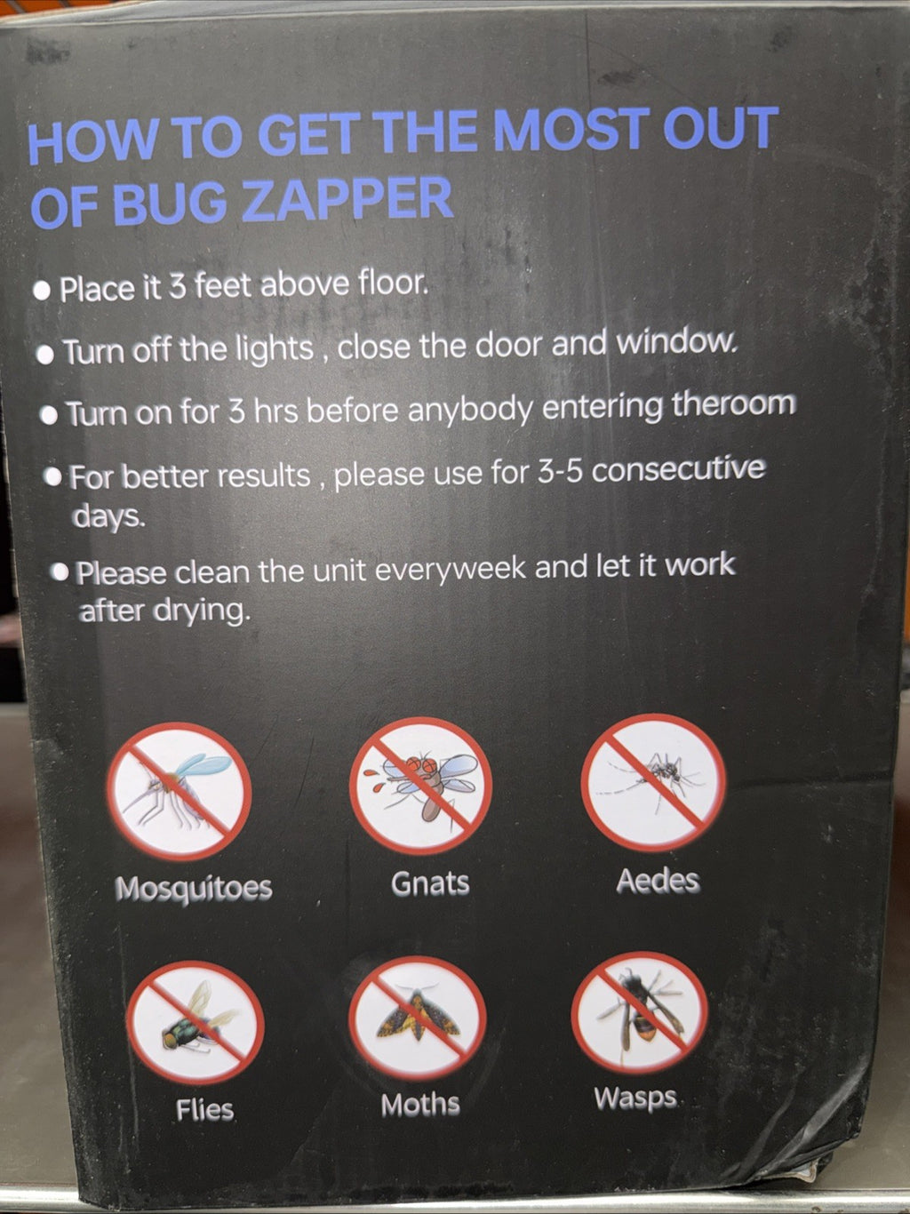 New Fi 4000V Bug Zapper, Waterproof Electric Flying Insect Trap with LED Light,