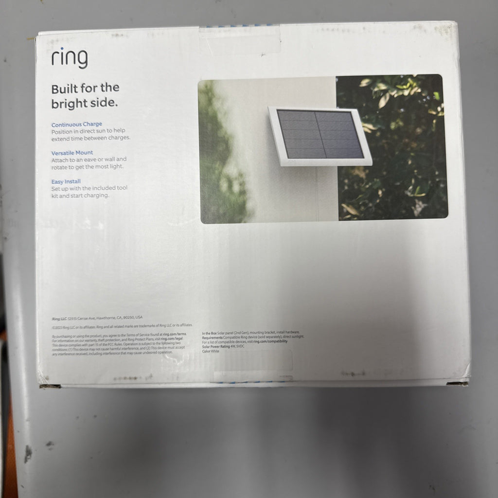 Ring 2nd Generation 4W Solar Panel for Select Ring Security Cameras-White