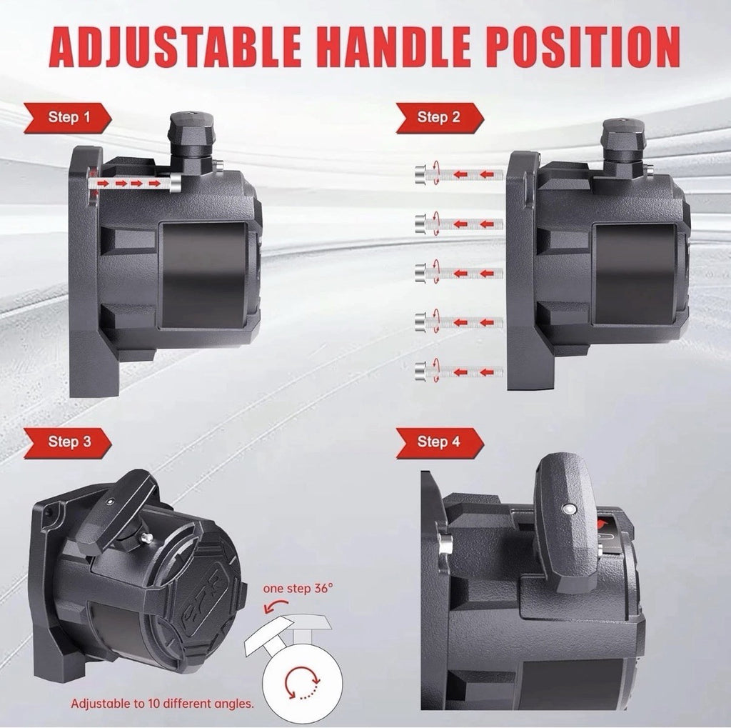 13500 Lb Recovery Winch with Synthetic Rope and 2 Wireless Remotes - IP68 Waterp