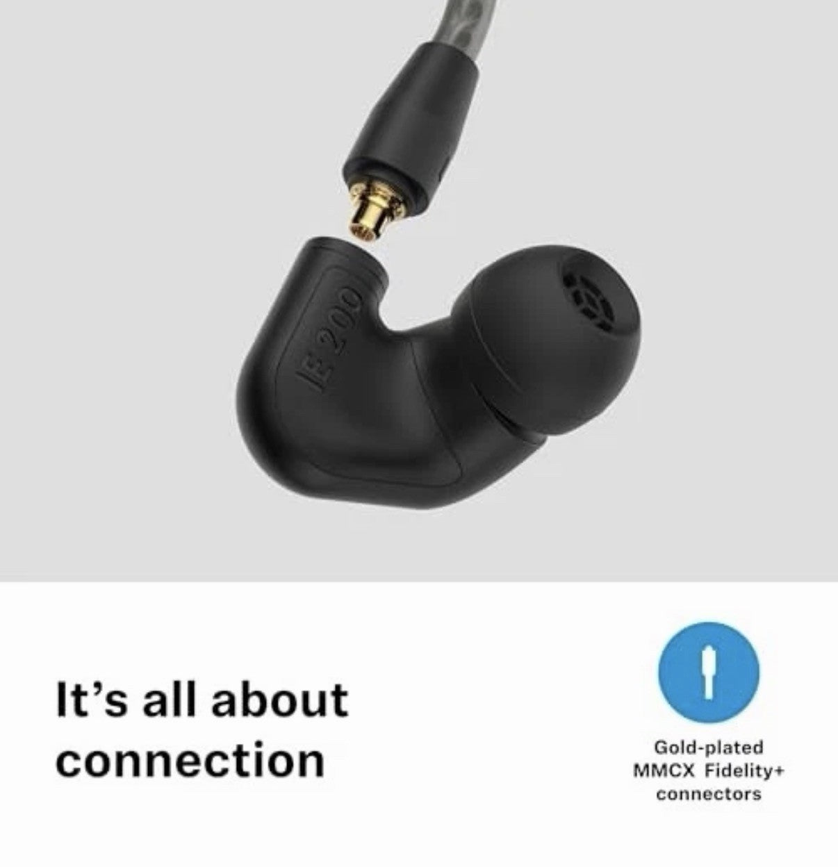 Sennheiser IE 200 Wired Earphones Black Dynamic In-Ear Audiophile/Gaming