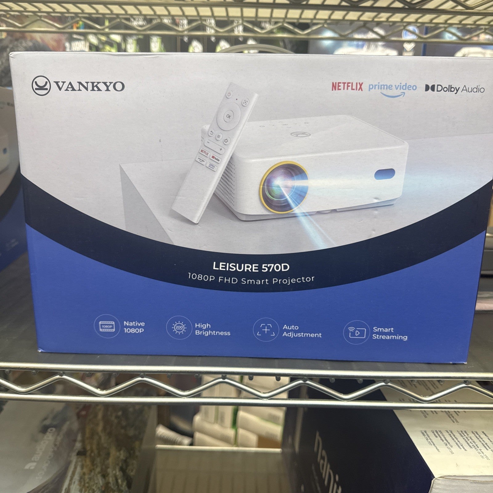 Vankyo Leisure 570D 1080P Projector with Built-In Streaming Content Full HD NEW