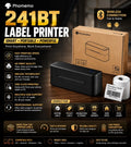 Phomemo 241BT Label Printer Model 241BT MPN 241BT + 450 labels combo 4" x 6"