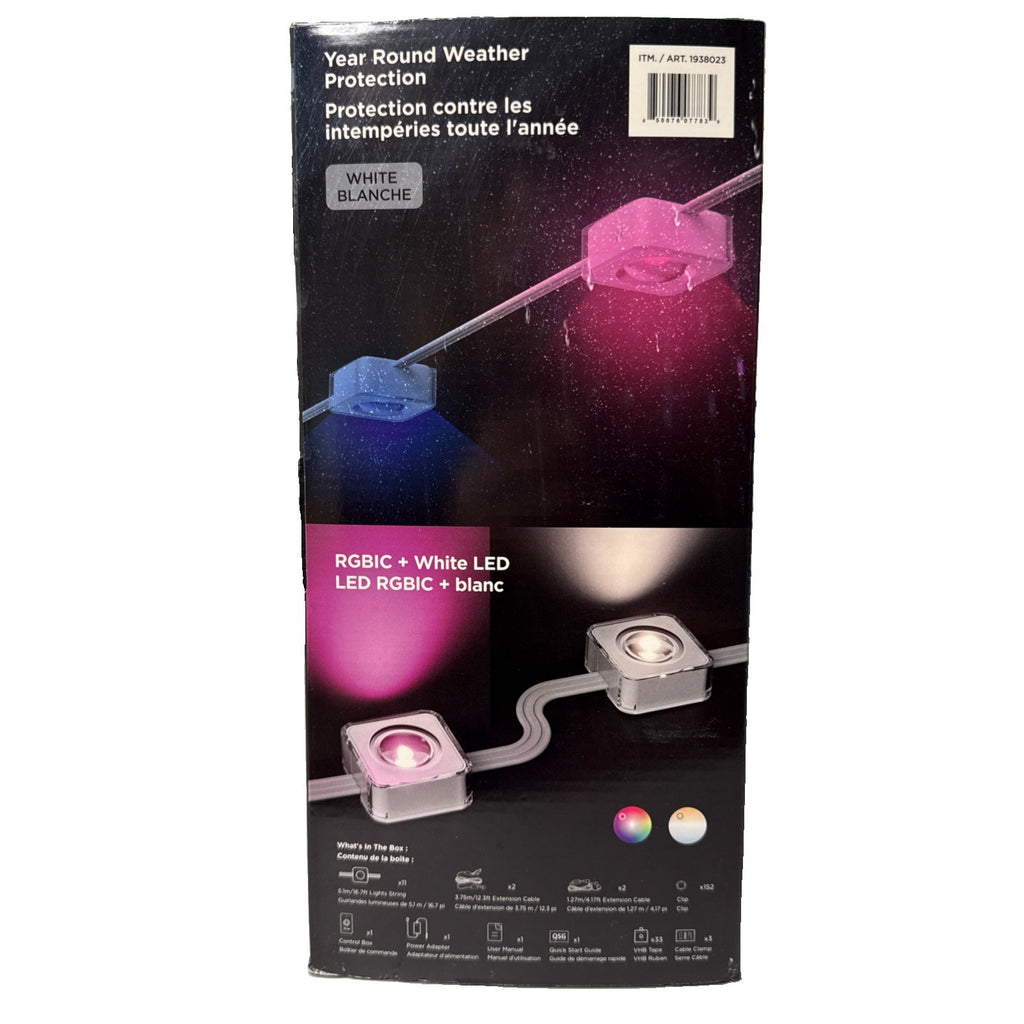 Govee Outdoor String Lights Elite Multicolor LED App Control White 183.7 ft