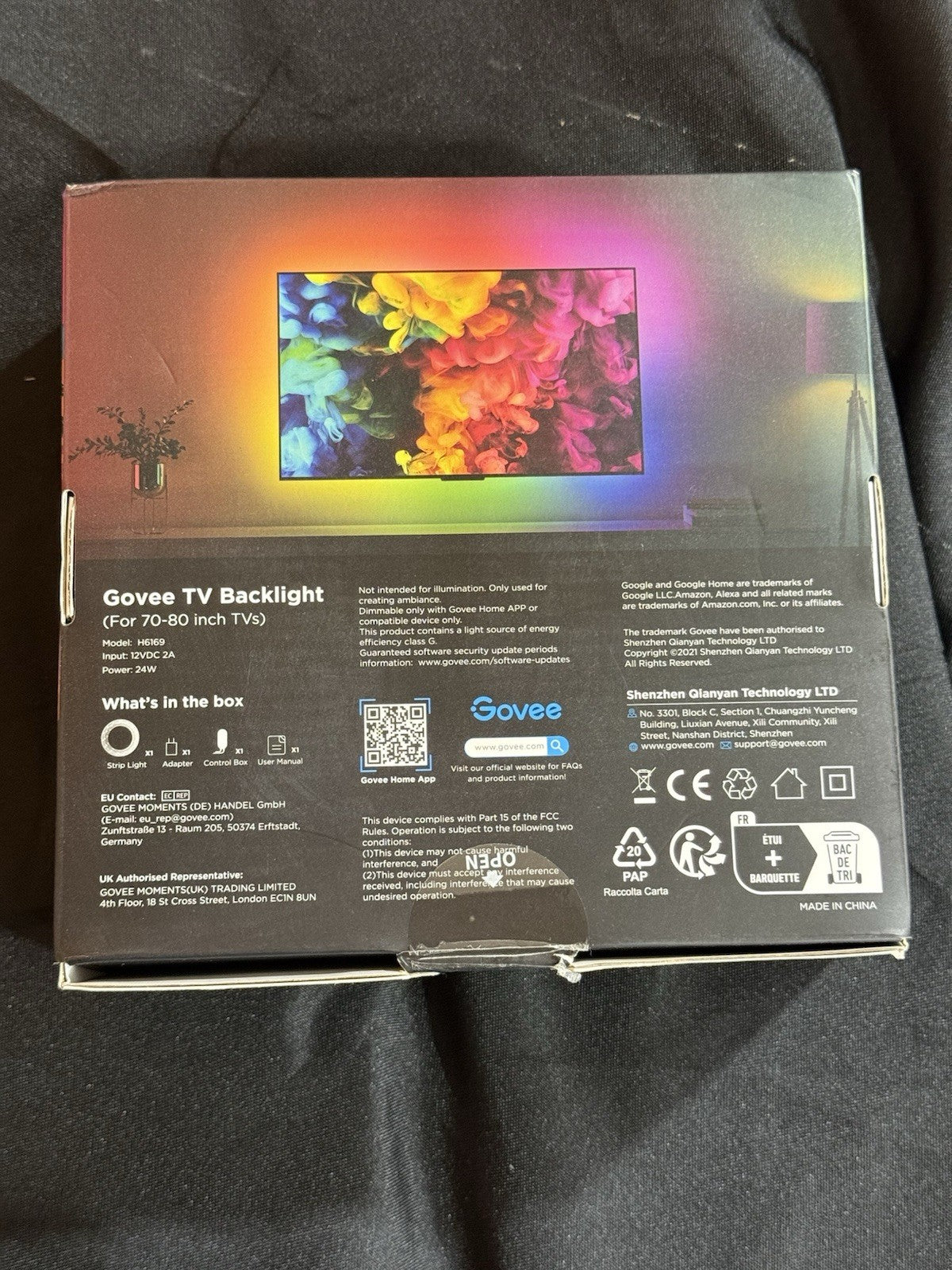 Govee RGBIC TV LED Backlight - App Control, Music Sync, for 70-80 inch TVs