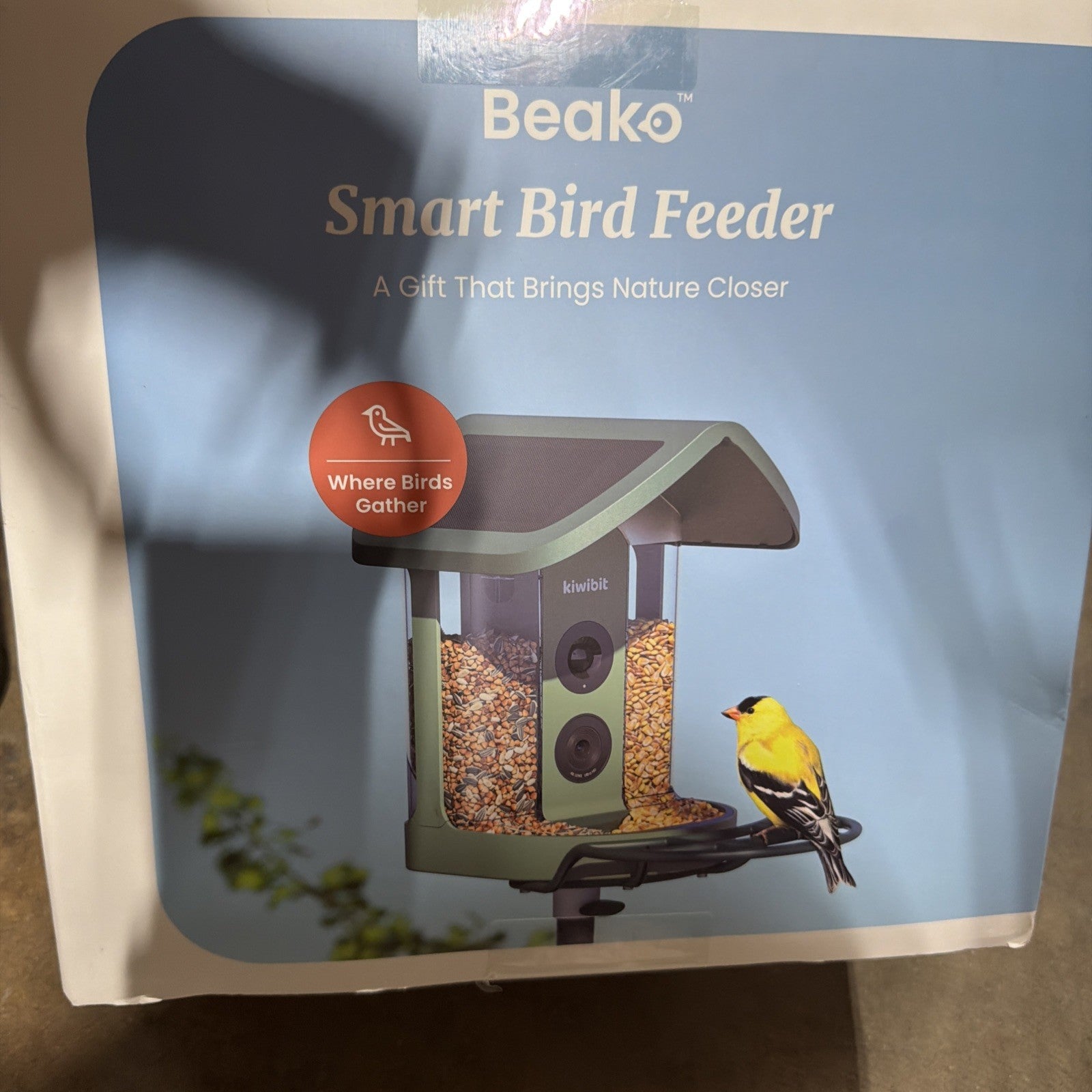 Sealed Beako Smart Bird Feeder 4K Camera Solar Powered for Outdoors UHD Live