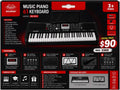 61-Key Electronic Keyboard with 70 Demo Songs 200 Tones and 200 Rhythm