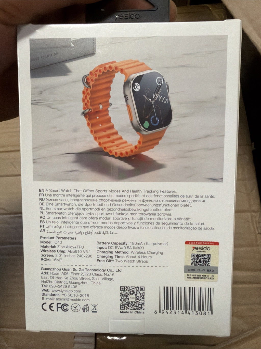 Yesido Smart Watch 2.01” HD Touch Screen Bluetooth Call Fitness Tracker BT 5.1