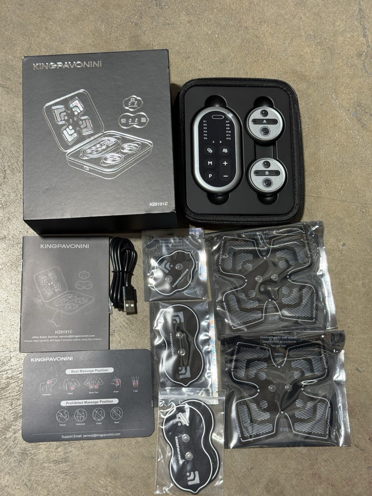 KingPavonini TENS Unit Muscle Stimulator 48 Modes Wireless