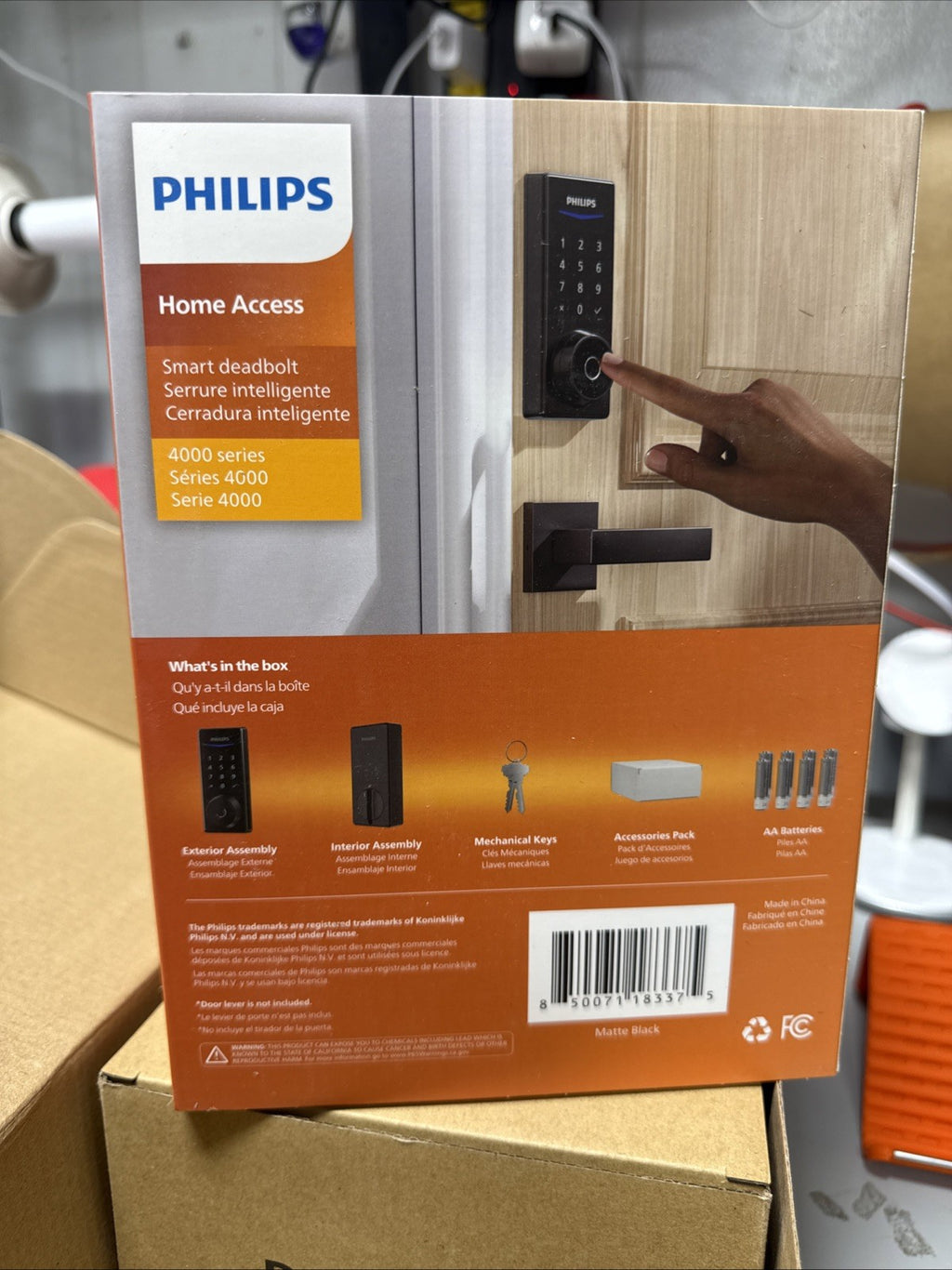 Philips 4200 Smart WiFi Fingerprint Keypad Deadbolt Door Lock with Lever DDL242X
