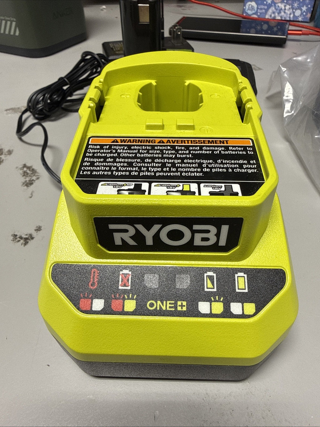 Ryobi 18V + Lithium+ Battery & Charger Combo Set