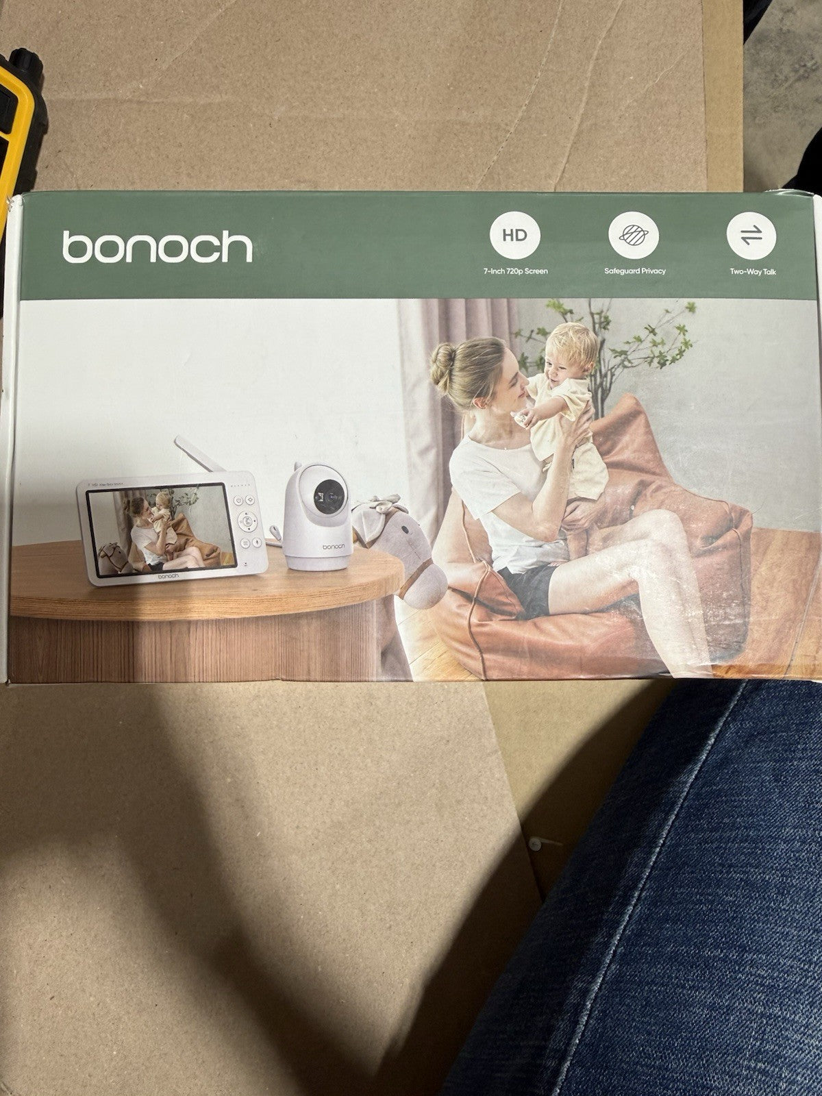 bonoch 7" Baby Monitor with Camera and Audio, Upgraded 1080P HD MegaView No WiFi