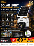 Solar Security Camera Outdoor Wireless, Battery Powered, Panoramic Pan Tilt Zoom