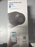 KLLOQUE K10B Smart Knob Lock Black, Fingerprint Access, App Compatible