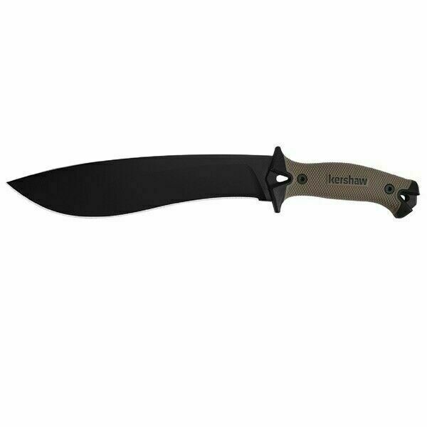 Kershaw Camp 10 - Tan Machete, Fixed Blade Knife, 10-in. 65Mn Carbon Steel Bl...
