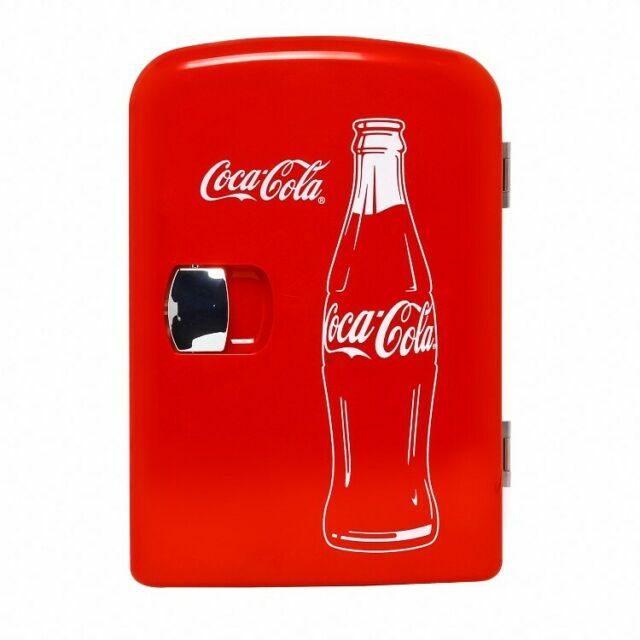 NEW Coca Cola 6 Can Personal Mini Cooler Mini Fridge 120VAC or 12VDC Home or Car